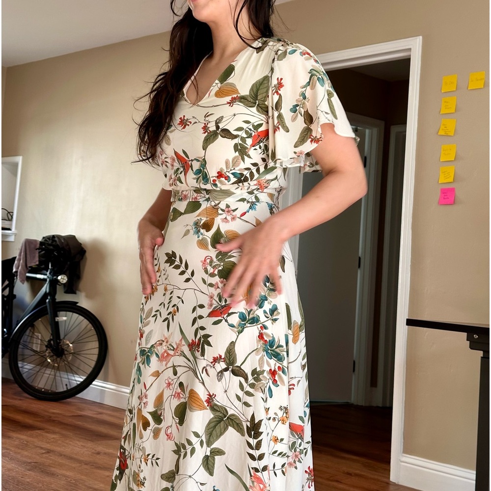 Amour Vert Silk floral dress